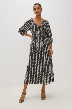 RAILS PAIO DRESS - PAINTED NOIR