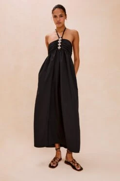 RAILS PALAZZO DRESS - BLACK