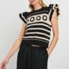 RAILS PENELOPE TOP - BLACK IVORY STRIPE 1 RAILS PENELOPE TOP - BLACK IVORY STRIPE -Rails PENELOPE BLACK IVORY STRIPE 1