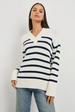 RAILS PENNY SWEATER - IVORY NAVY STRIPE