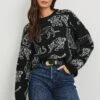 RAILS PERCI SWEATER - CHARCOAL CATS 1 RAILS PERCI SWEATER - CHARCOAL CATS -Rails PERCI CHARCOAL CATS 1