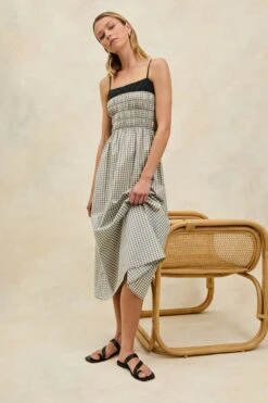 RAILS PRIMROSE DRESS - IVORY JET GINGHAM