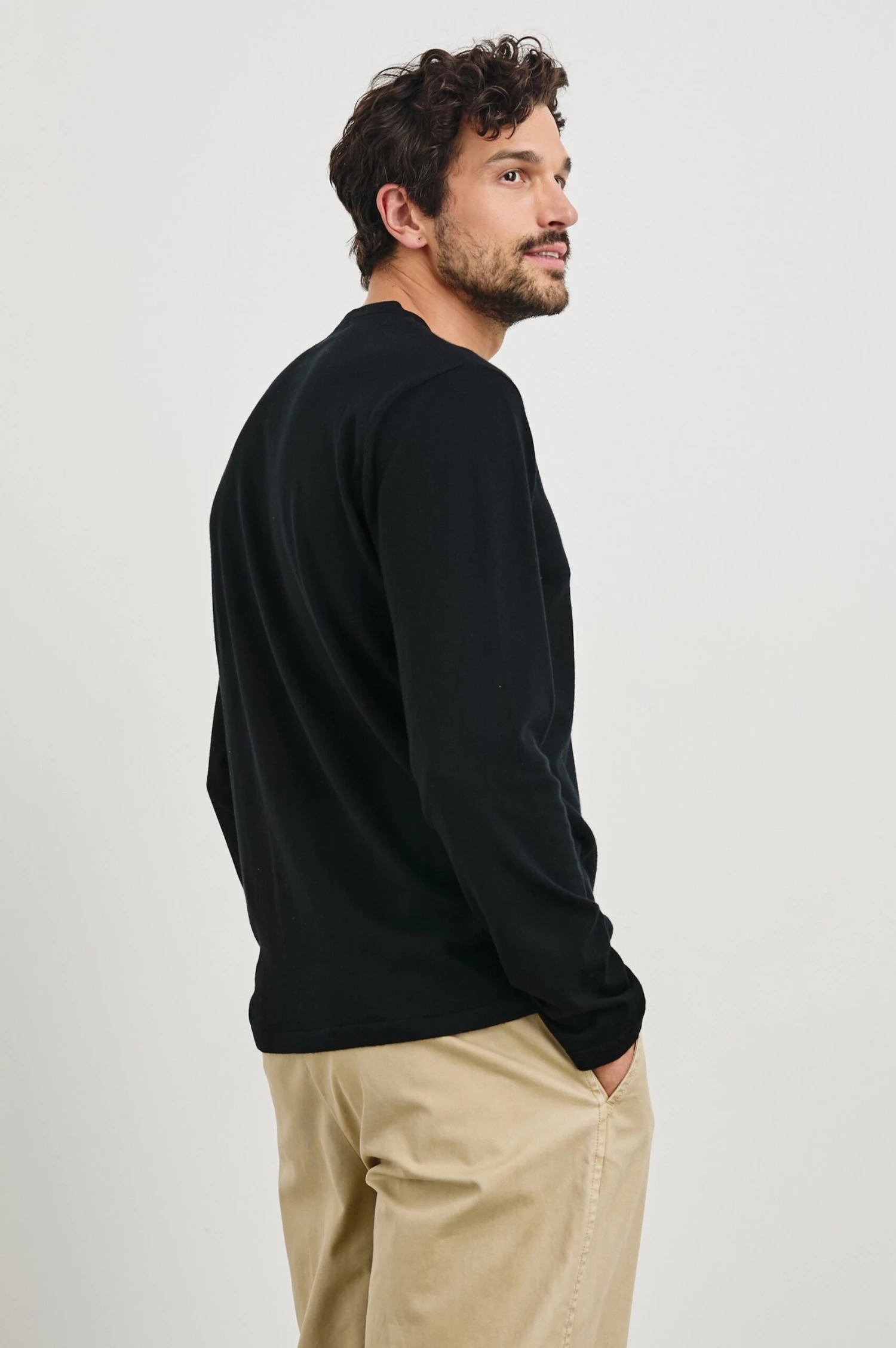 RAILS QUENTIN COTTON CASHMERE LONG SLEEVE TEE - BLACK 7 RAILS QUENTIN COTTON CASHMERE LONG SLEEVE TEE - BLACK - Image 5