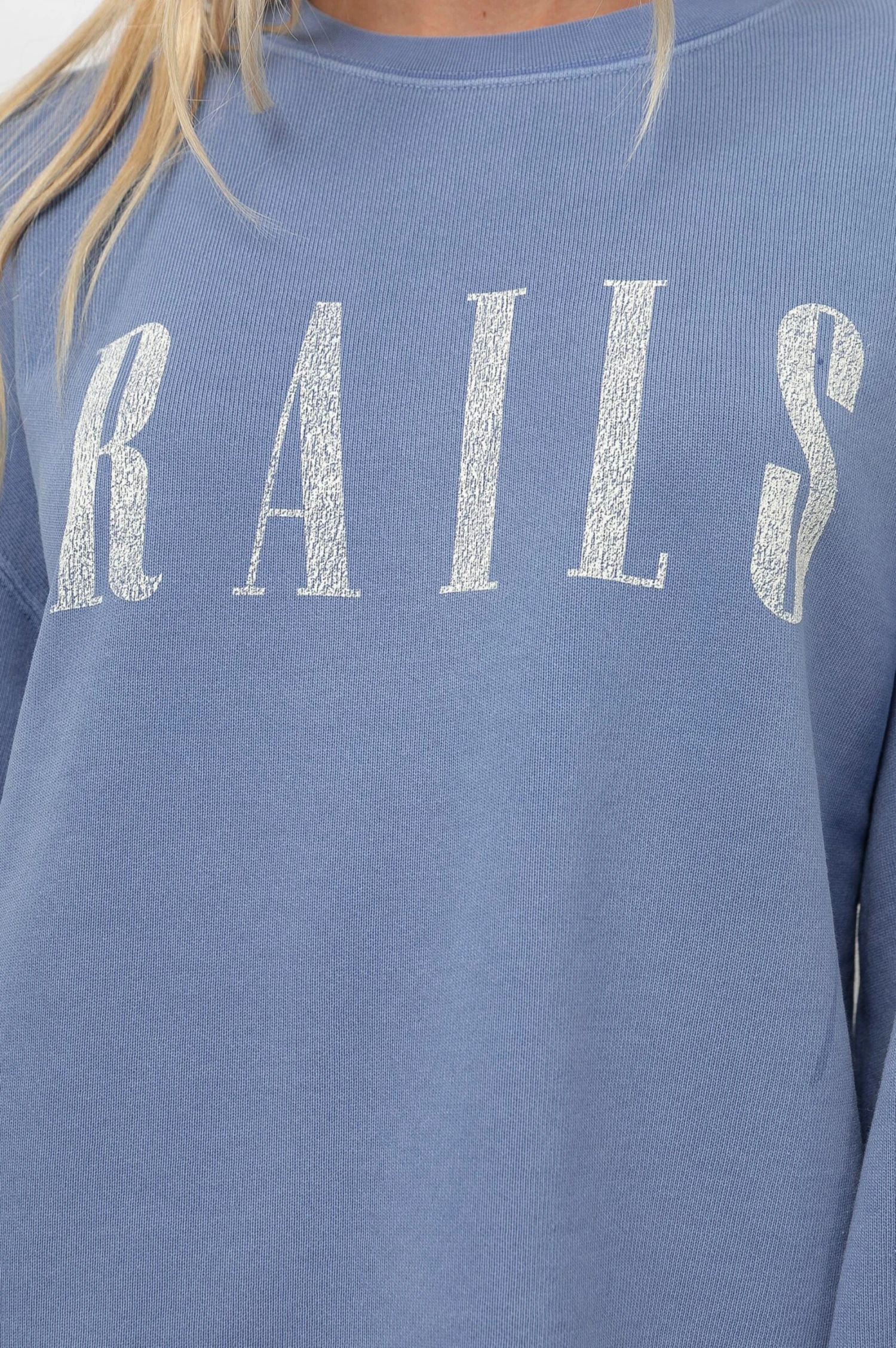 RAILS SIGNATURE SWEATSHIRT - WASHED INDIGO RAILS 4 RAILS SIGNATURE SWEATSHIRT - WASHED INDIGO RAILS - Image 2