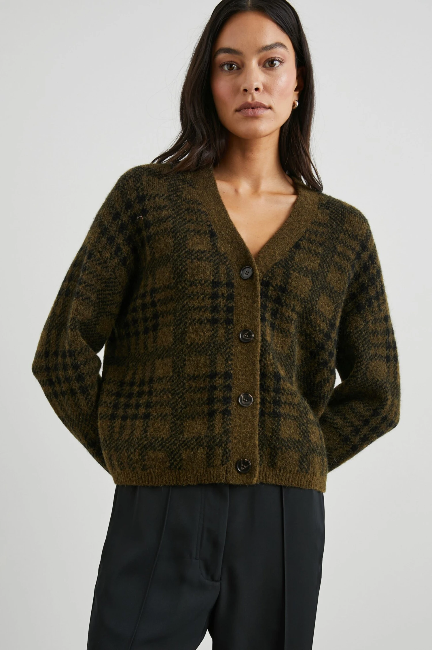 RAILS REESE CARDIGAN - OLIVE PLAID 3 RAILS REESE CARDIGAN - OLIVE PLAID