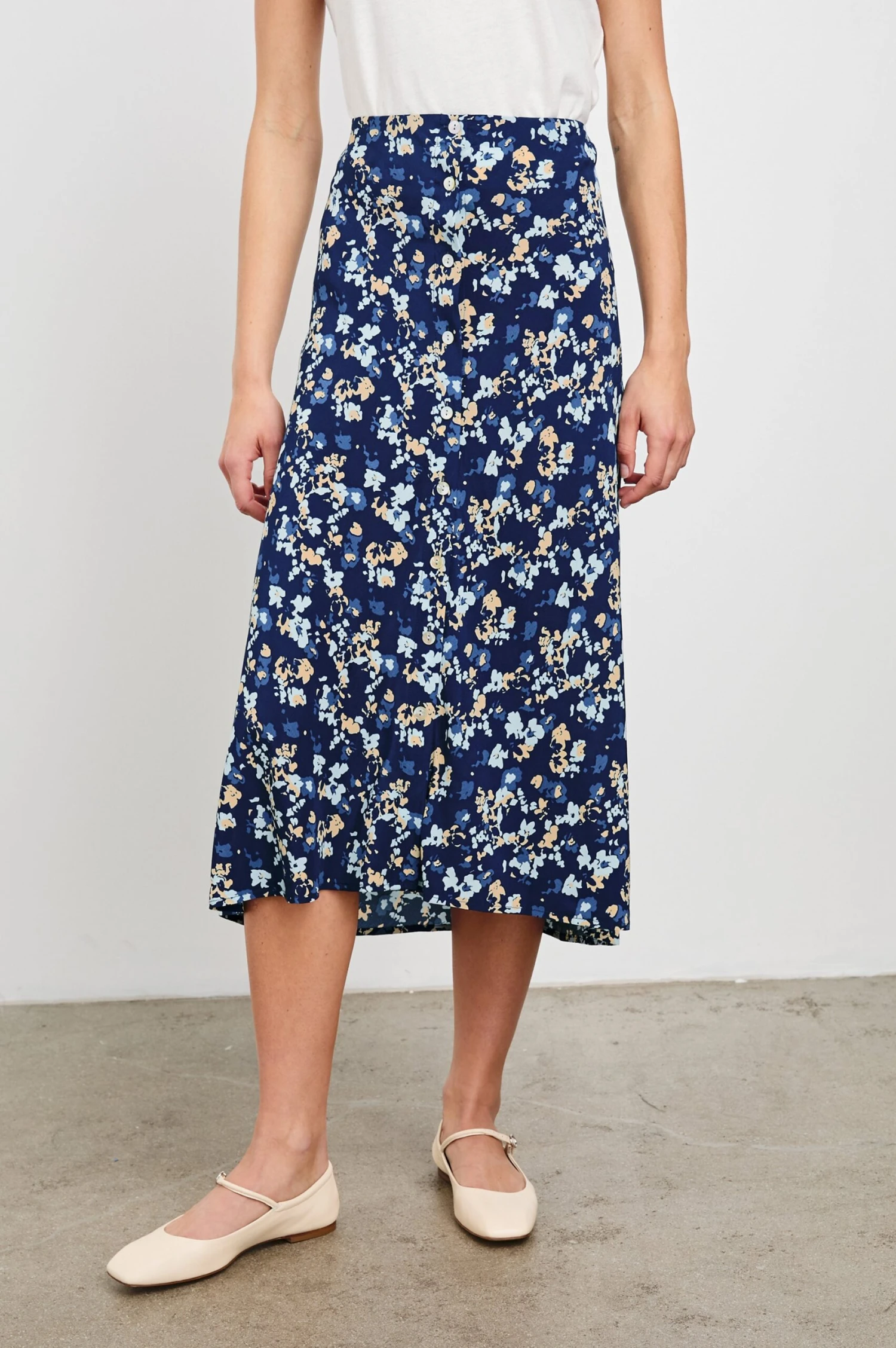 RAILS ROSETTA SKIRT - NAVY FLORA 3 RAILS ROSETTA SKIRT - NAVY FLORA