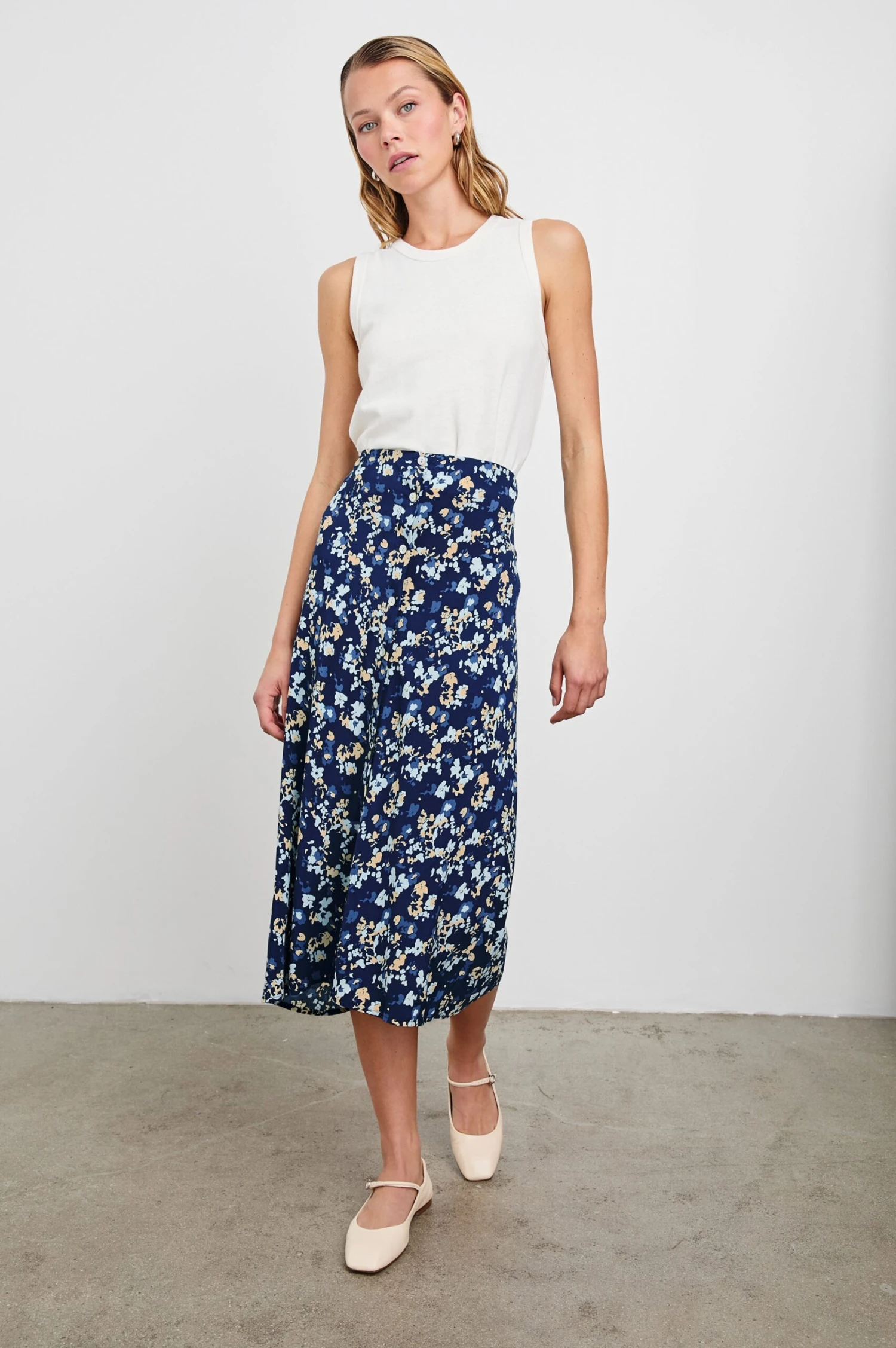 RAILS ROSETTA SKIRT - NAVY FLORA 6 RAILS ROSETTA SKIRT - NAVY FLORA - Image 4