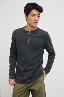 RAILS SOTO HENLEY - WASHED BLACK