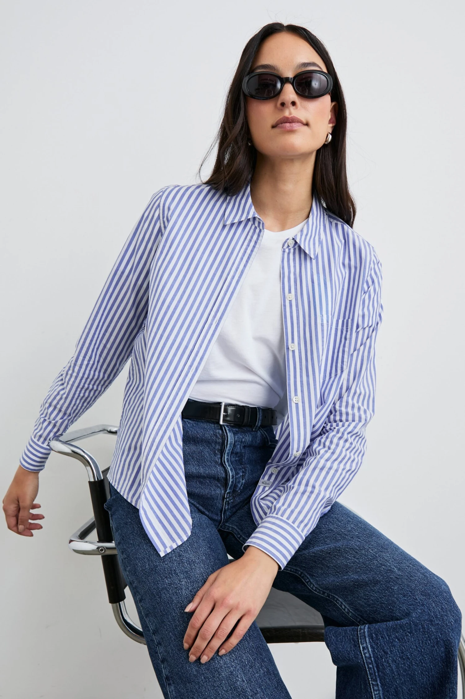 RAILS STINA SHIRT - MARINER WHITE STRIPE 8 RAILS STINA SHIRT - MARINER WHITE STRIPE - Image 6
