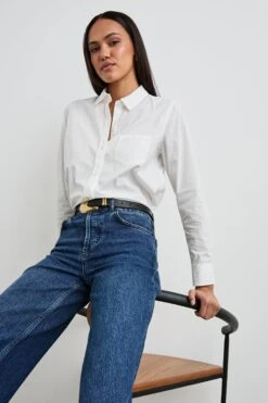 RAILS STINA SHIRT - WHITE -Rails STINA WHITE 4B