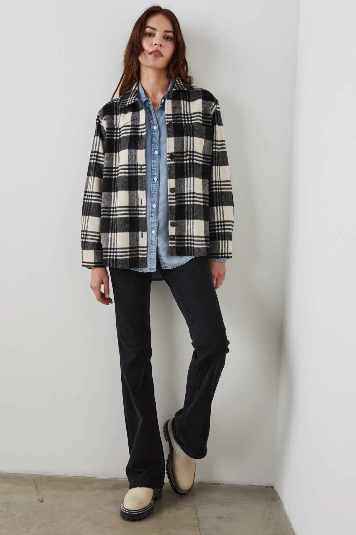 RAILS TRIPP SHIRT JACKET - OYSTER BLACK 5 RAILS TRIPP SHIRT JACKET - OYSTER BLACK - Image 3