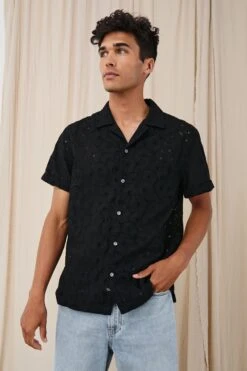 RAILS TYLER SHIRT - BLACK FLORAL