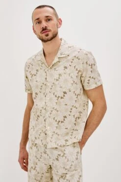 RAILS TYLER SHIRT - KHAKI WHITE SUNFLOWER