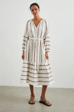 RAILS VITTORIA DRESS - COCONUT STRIPE