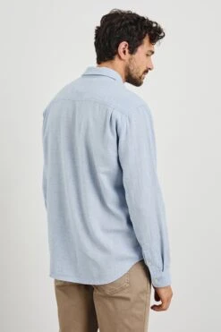 RAILS WYATT SHIRT - BLUE MELANGE -Rails WYATT BLUE MELANGE 5 a28b6440 3513 4468 a46d f57d3b8abfd1