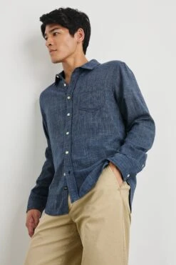 RAILS WYATT RELAXED FIT SHIRT - NAVY ETCH 11 RAILS WYATT RELAXED FIT SHIRT - NAVY ETCH -Rails WYATT RELAXED NAVY ETCH 4 89c1589b b931 43ec ac23 d70546f0feb5
