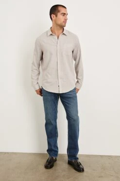 RAILS WYATT RELAXED FIT SHIRT - TAHINI ETCH